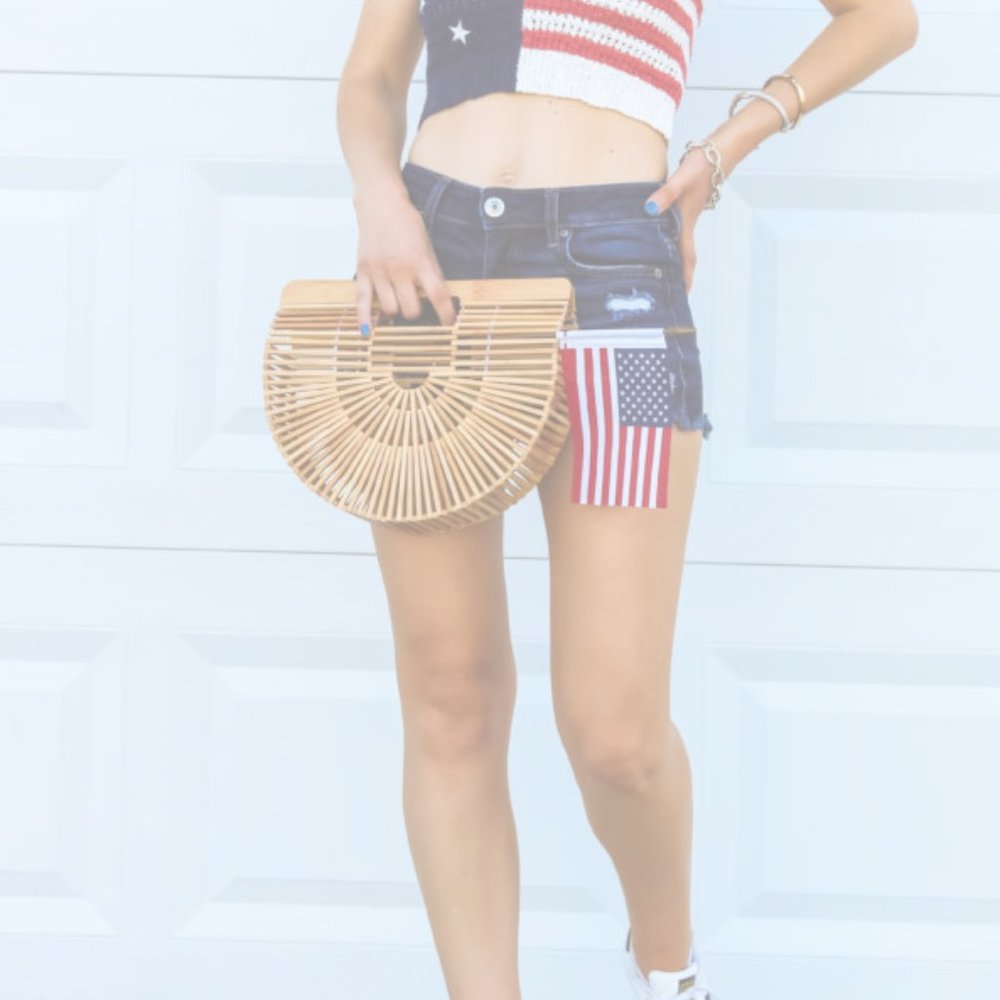 AMERICAN FLAG CROCHET TOP